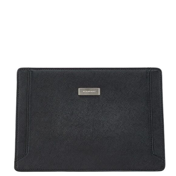 Burberry Black PVC Leather Clutch Bag - Picture 1 of 6
